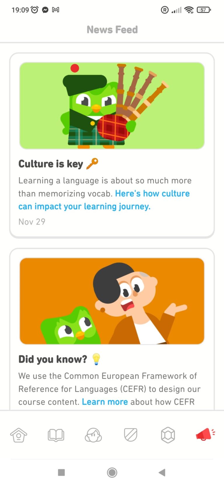 Duolingo newsletter